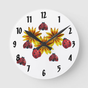 Ladybug Party Rund Klocka