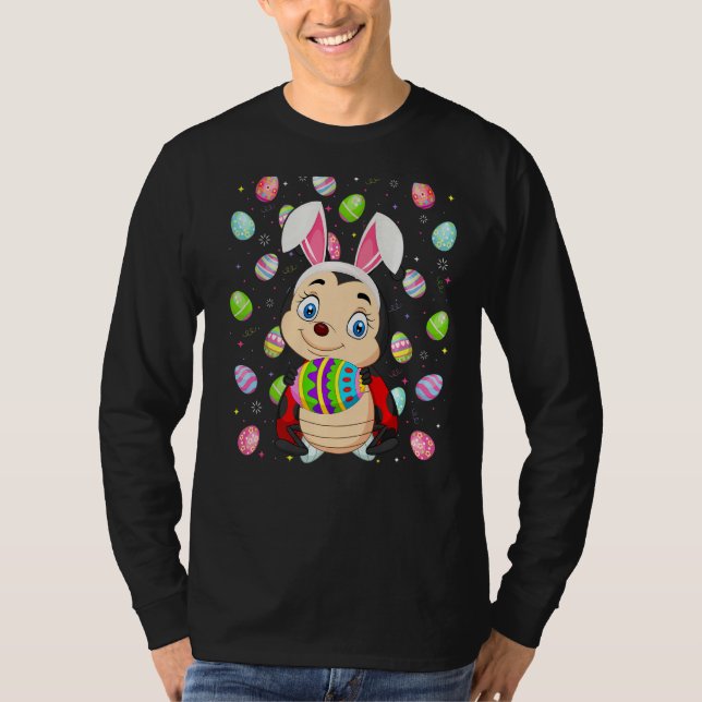 Ladybug Påskägg Funny Ladybug Påsk Söndag T Shirt (Framsida)