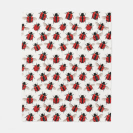 Ladybug Pattern Fleecefilt