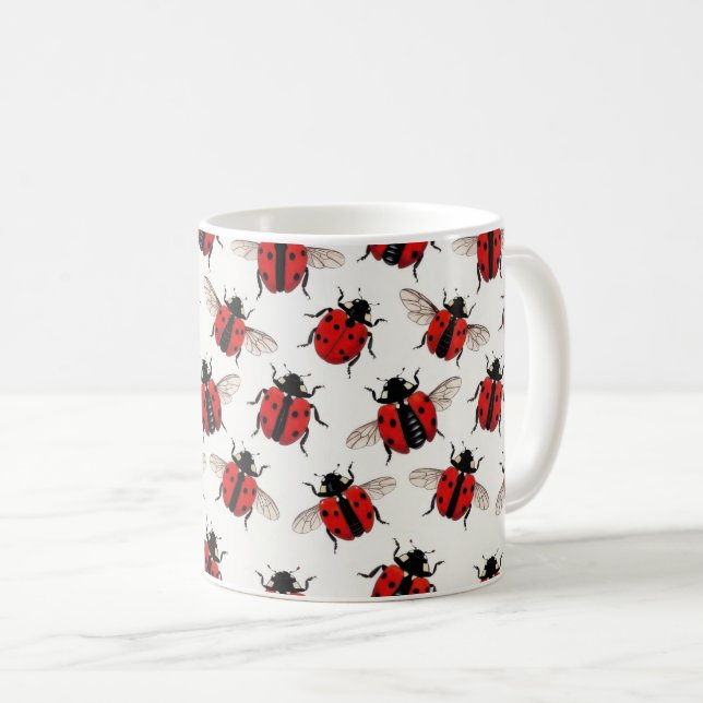 Ladybug Pattern Kaffemugg (Framsida höger)