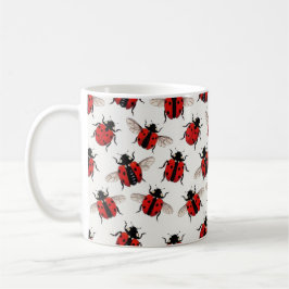 Ladybug Pattern Kaffemugg