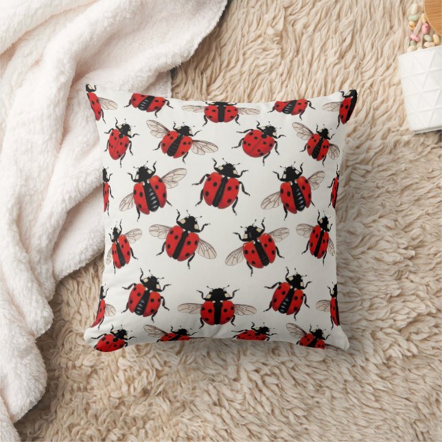 Ladybug Pattern Kudde (Filt)
