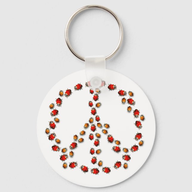 Ladybug Peace Keychain Nyckelring (Framsida)