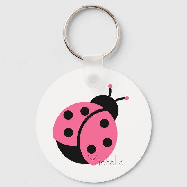 Ladybug Personlig Keychain Nyckelring (Framsida)