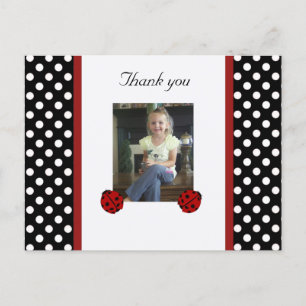 Ladybug: Picture: Thank You Postcard Vykort