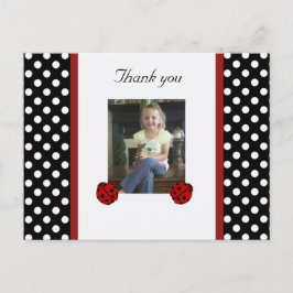 Ladybug: Picture: Thank You Postcard Vykort
