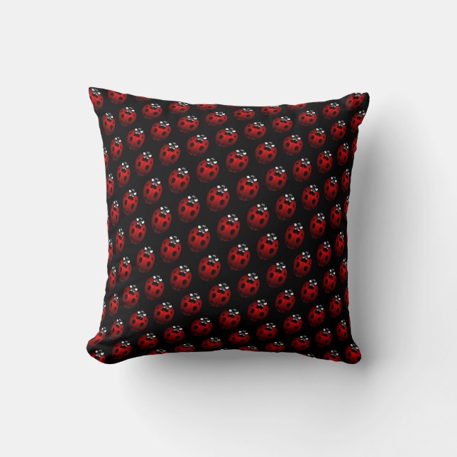 Ladybug Pillows Ladybird Art Pillows Ladybug Decor Kudde (Framsida)