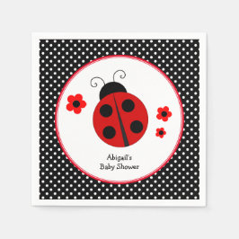Ladybug Polka Dot Baby Shower Pappersservett