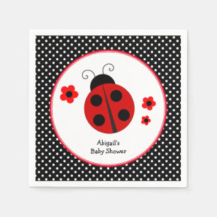 Ladybug Polka Dot Baby Shower Pappersservett