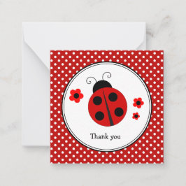 Ladybug Polka Dot Tackkort Card Anteckningskort