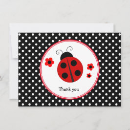 Ladybug Polka Dot Tackkort Card Anteckningskort