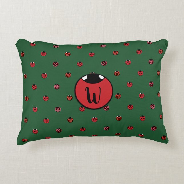 Ladybug Polka dots accent Pillow Prydnadskudde (Framsidan)