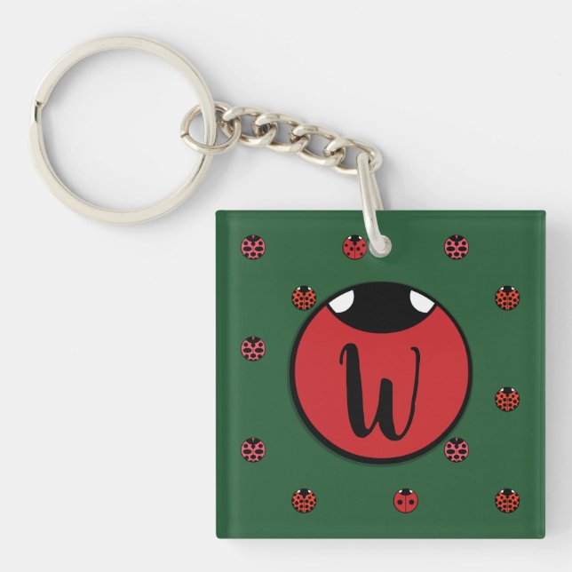 Ladybug Polka dots Acrylic Keychain (Framsidan)