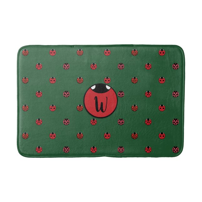 Ladybug Polka dots Bath Mat Badrumsmatta (Framsidan)