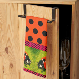 LadyBug Polka dots Kitchen Towels Kökshandduk