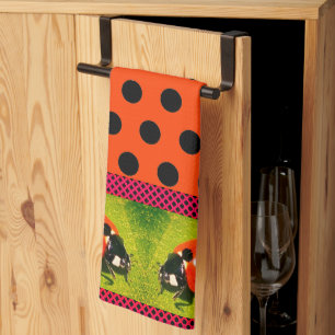 LadyBug Polka dots Kitchen Towels Kökshandduk