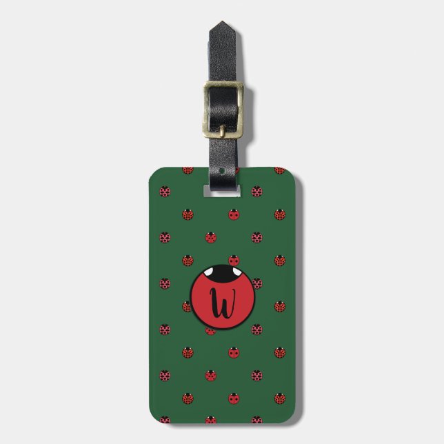 Ladybug Polka dots Luggage Tag Bagagebricka (Vertikal Framsida)