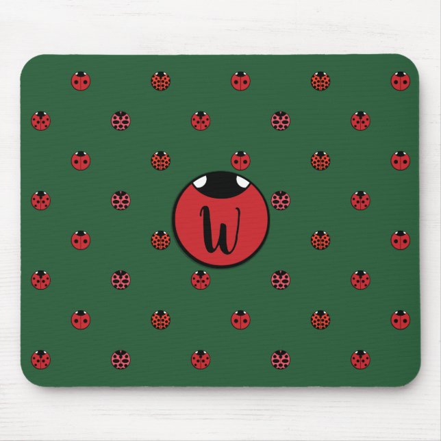 Ladybug Polka dots Mouse Pad Musmatta (Framsidan)