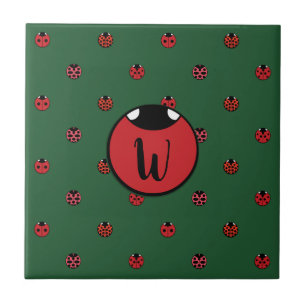 Ladybug Polka dots Tile Kakelplatta