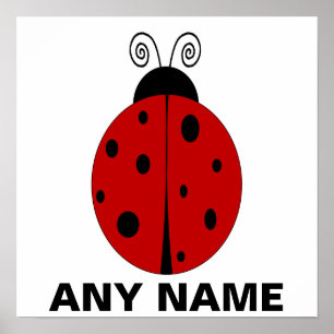 LADYBUG Poster design som anpassats med ANY NAMN