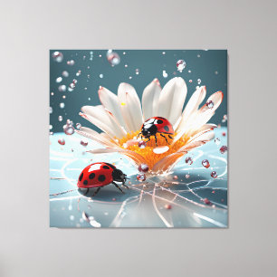 Ladybug - Premium Wrapped Canvas (glans)