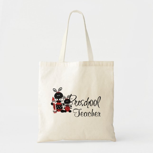 Ladybug Preschool Teacher's Tote Bag Tygkasse (Framsidan)