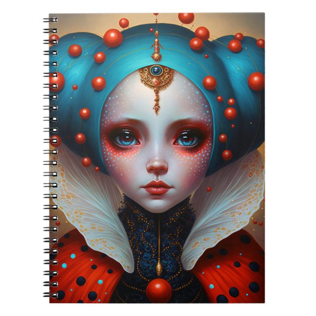 Ladybug Queen Cute Fantasy Art Anteckningsbok (Framsidan)