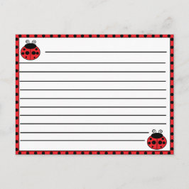 Ladybug-receptkort Vykort