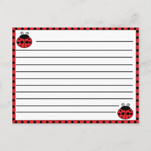 Ladybug-receptkort Vykort