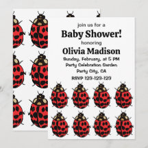 Ladybug Red Black Insekt Ladybug Flicka Shower