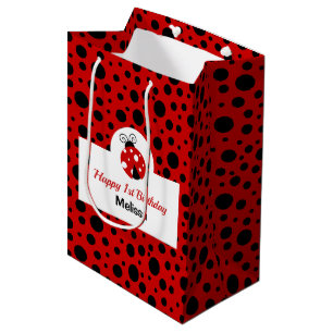 Ladybug Red Black Polka dots Barns födelsedag