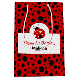 Ladybug Red Black Polka dots Barns födelsedag