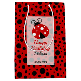 Ladybug Red Black Ram Polka dots Barns födelsedag