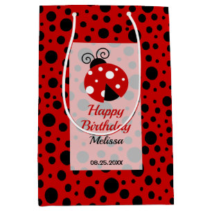 Ladybug Red Black Ram Polka dots Barns födelsedag