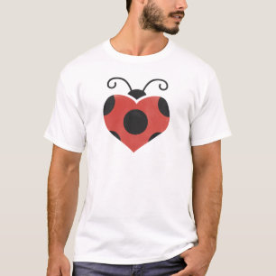 Ladybug Red Kryp Heart-symbol T Shirt