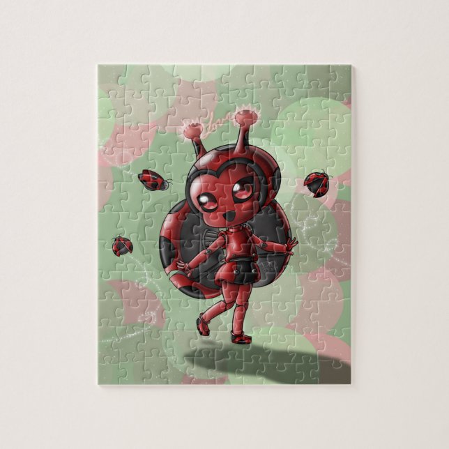 Ladybug Robot Girl Puzzle Pussel (Vertikal)