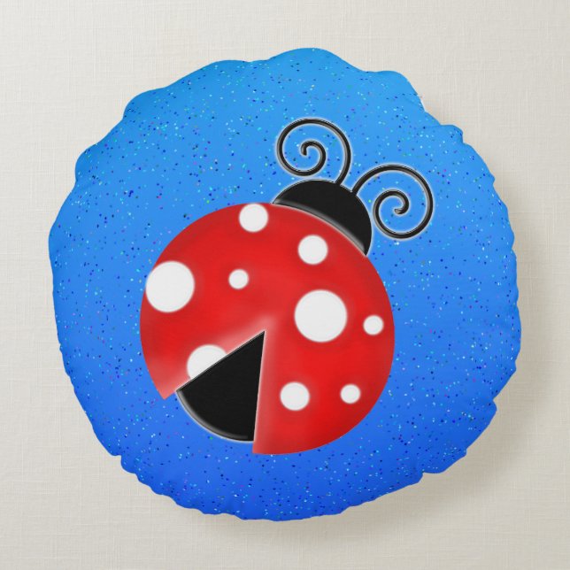 ladybug rund kudde (Baksidan)