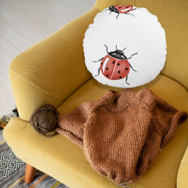 Ladybug Rund Kudde