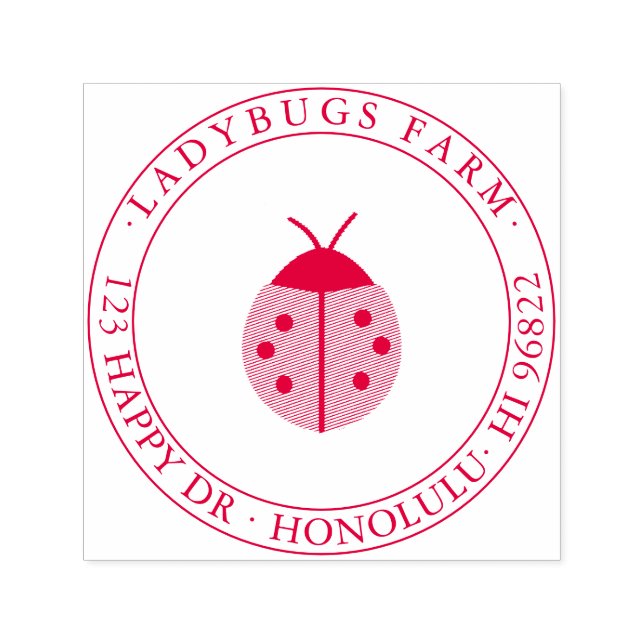 LADYBUG Se Färg-val Självfärgande Stämpel (Design)