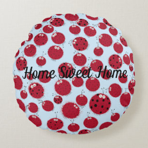 Ladybug Shindig Rund Kudde