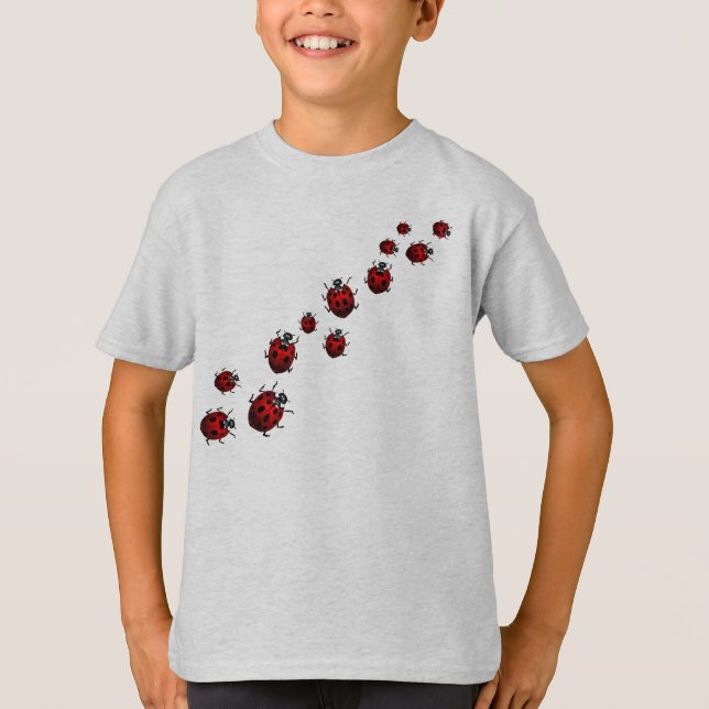 Ladybug Shirt Barn Baseball Jersey Ladybug Shirt T-shirt (Framsida)
