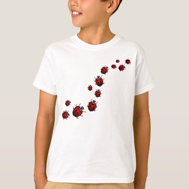Ladybug Shirt Barn Sport Shirt Ladybird Shirts Tee (Framsida)