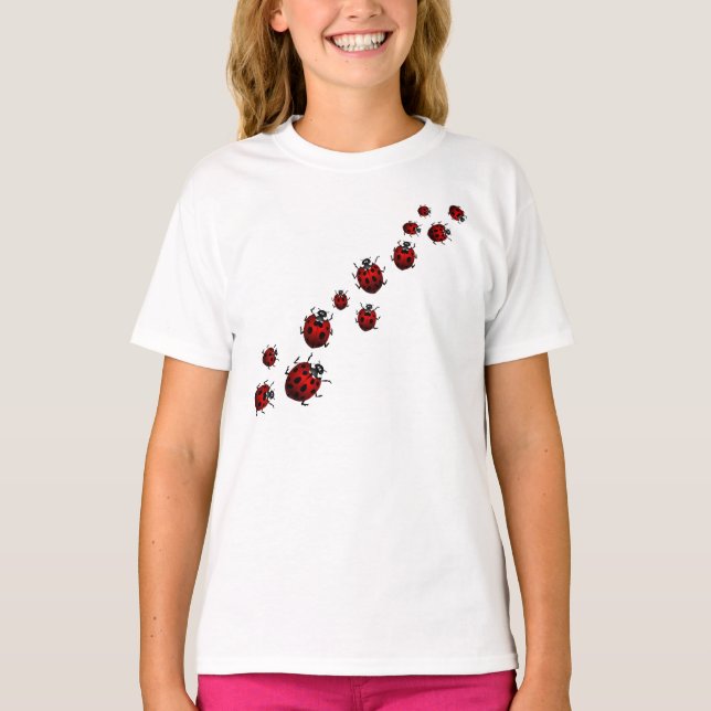 Ladybug Shirt Barn T-Shirt Ladybird Shirt (Framsida)