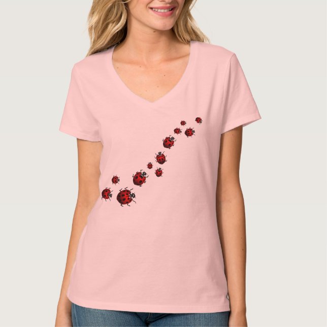 Ladybug Shirts Dam Eco-vänlig Ladybug Shirt Tröja (Framsida)