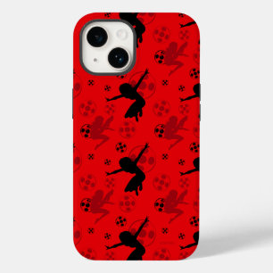 Ladybug Silhouette Red Pattern
