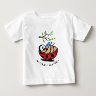 Ladybug-skrivmeddelande på Mobil - lägg till text T Shirt