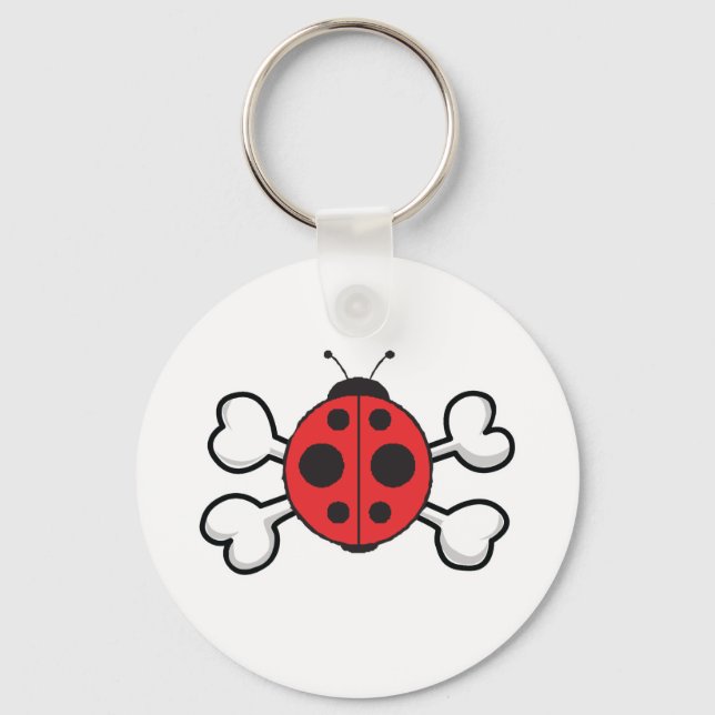 ladybug Skull och Crossbone Nyckelring (Framsida)