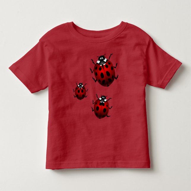 Ladybug Småbarn Shirt Cute Ladybug Top T Shirt (Framsida)