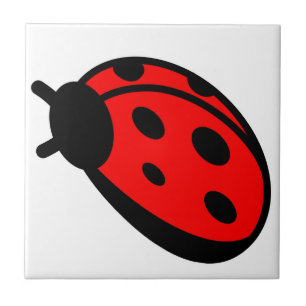 Ladybug Small (4,25 tum x 4,25 tum) keramiskt foto Kakelplatta