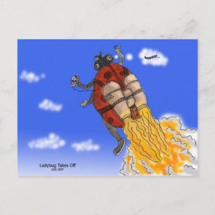 Ladybug Startar av vykort